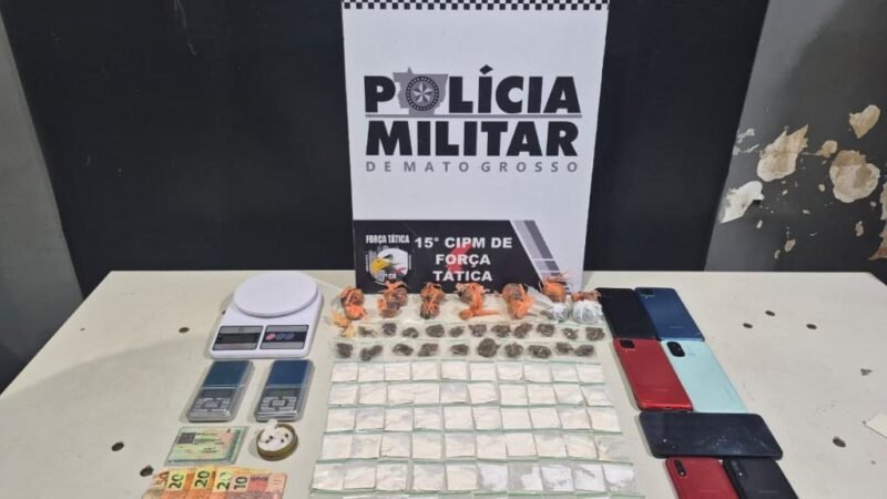 Força Tática prende homem com 106 porções de maconha e cocaína em Várzea Grande